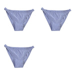 3Pcs/Set Women's Cotton Low-Rise Briefs with Mesh Side Panels Brazilian Panties Sexy Lingerie Comfy Breathable Underwear M-XL