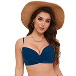 Women's Sexy Bikini Bra Fashion Push Up Underwear Swimsuit Solid Color Cross Tie Bra Pad No Steel Swimsuits Bikini Lenceria