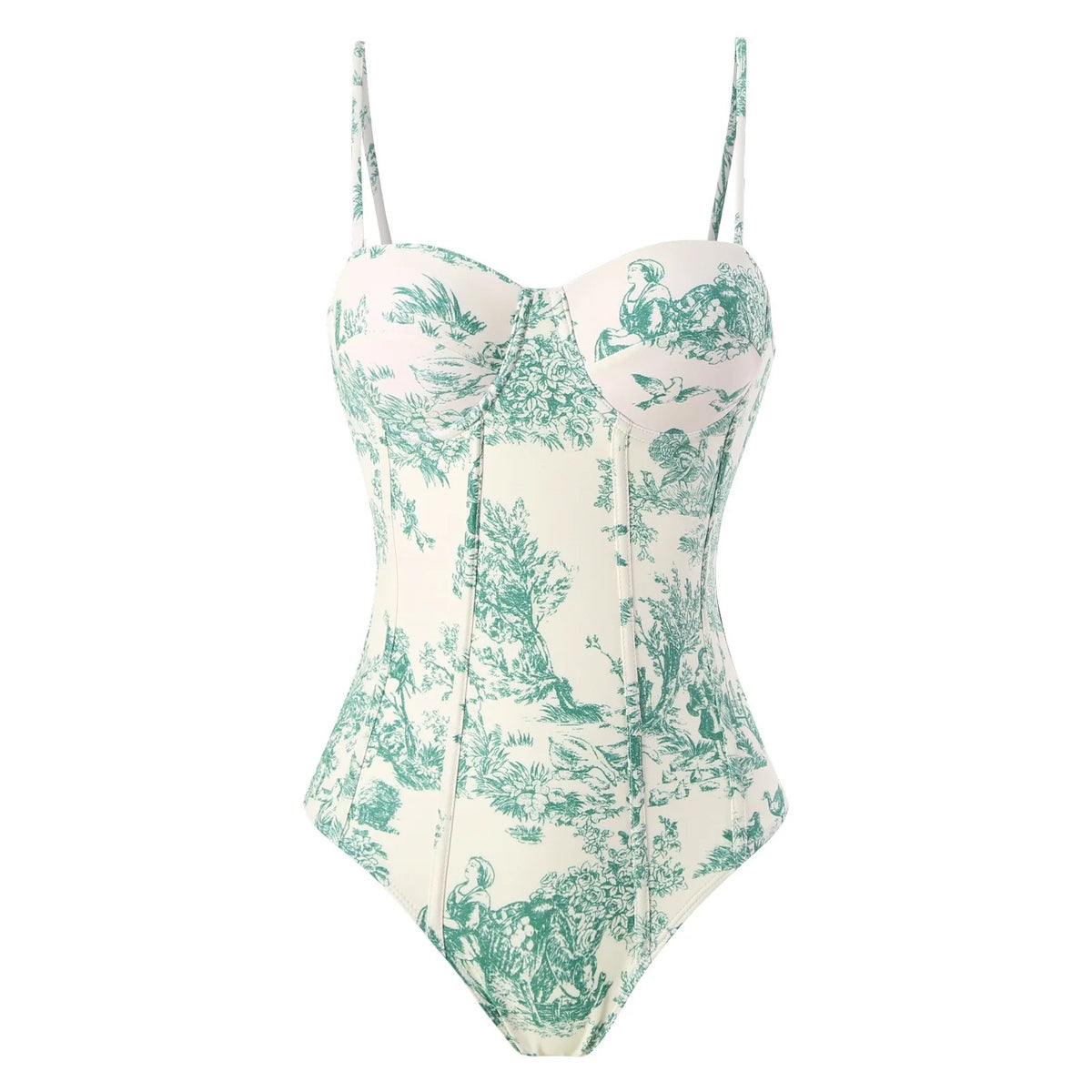 2026 New Arrival Push Up Women Bikini Set Floral Printed Ruffle Bikinis Strappy Bandage Swimwear Brazilian Biquini Bathing Suit