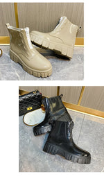 Women Thick Soled Rain Boots Non-Slip Fashion Outdoor Wear-resistant Rubber Waterproof Shoes Women Jelly Soft Soled Rain Boots