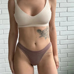 10Pcs/Set Women Seamless Panties Ribbed Underwear Sexy Lingerie High Leg Cut Female Sports Underpants Femme Thongs