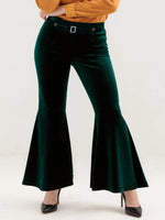 spring and autumn versatile wide-leg pants with metal decoration large size gold velvet wide-leg pants casual pants