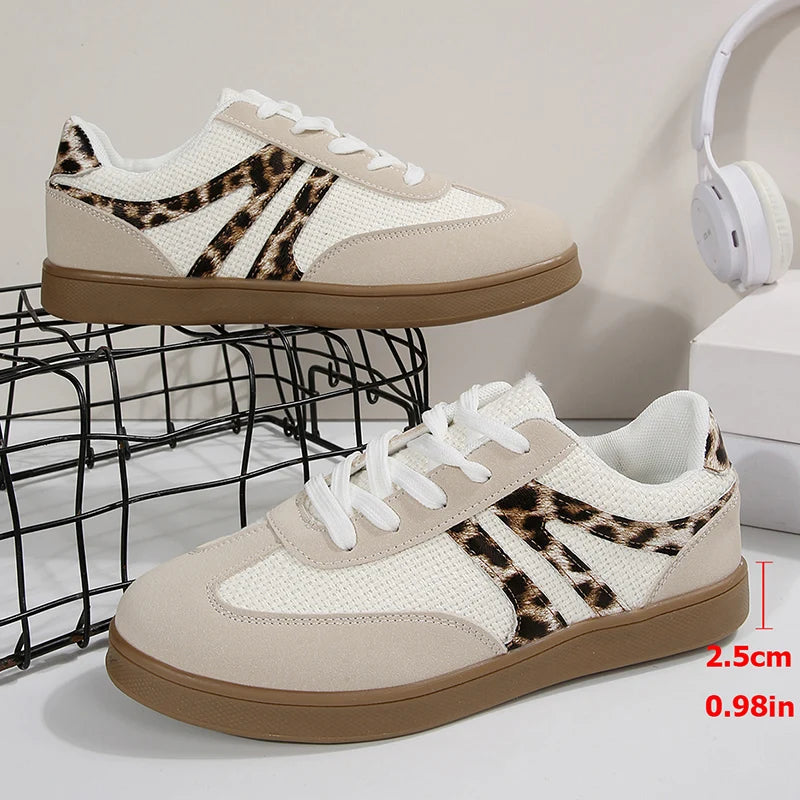 Breathable Flat Heels Sneakers Women Plus Size 43 Soft Bottom Lace Up Sport Shoes Woman Non Slip Comfortable Walking Shoes 2025