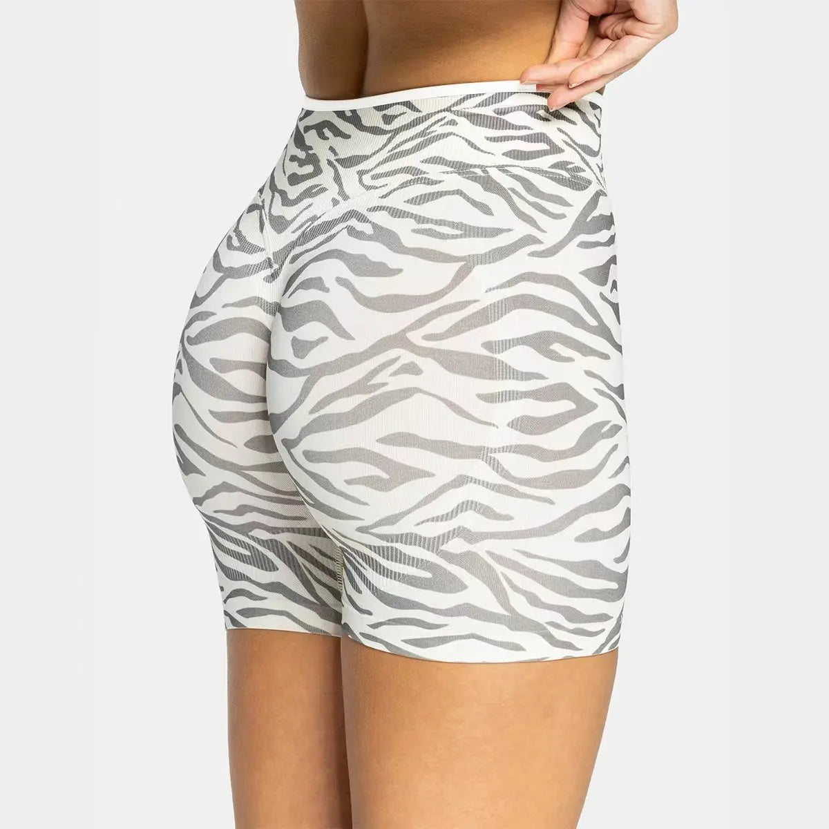 Women's Leopard Print Contrast Color Yoga Shorts | High Waist Gym Running Athletic Pants for Ladies