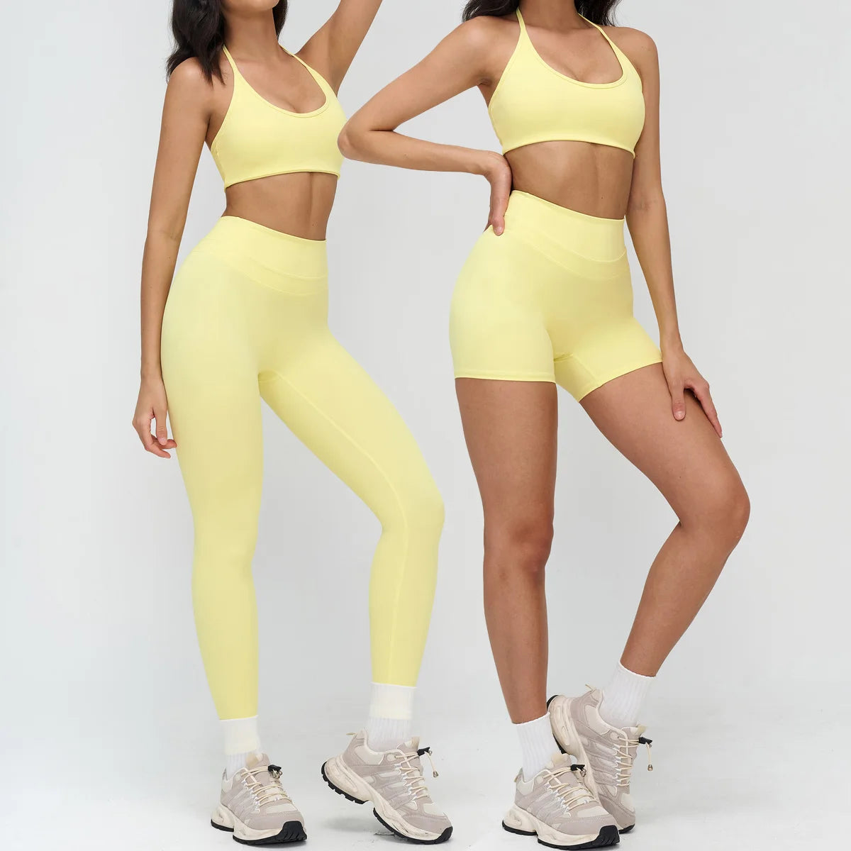 2 Pieces Sportswear Women Yoga Set Gym Clothes Fitness Set Outfit Outdoor Long-Sleeved Shirt Tracksuits Sports Bra Gym Leggings