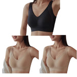 3Pcs/Set Push-Up Bras Women Padded Side Support Underwear Non-wire Bra Comfort Wide Straps Lingerie Plus Size Intimates M-4XL