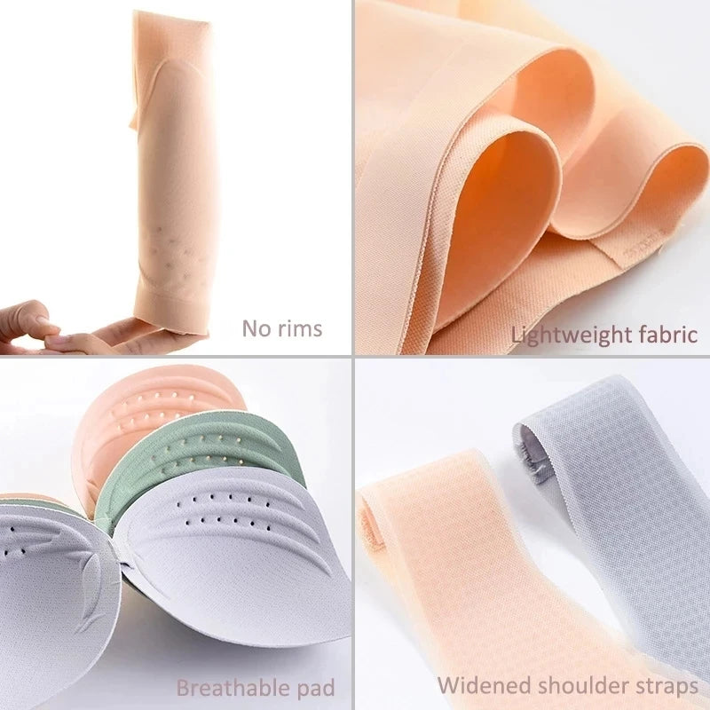 Women's Ultra Thin Ice Silk Net Yarn Bra with Removable Breathable Pads And Elastic Shoulder Straps for Comfortable Wear