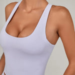 Women's Nude Yoga Vest Slim Fit Beautiful Back Sports Top Running Casual Fitness Tight Top