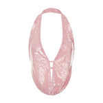 Women Summer Solid Color Tank Tops Sparkly Sequins Backless Halter Neck Vests Sleeveless Backless Crop Tops Streetwear