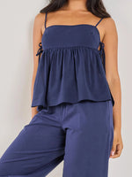 Summer Loose Women's Camisoles Stylish Solid Color Side Strap Spaghetti Straps Crop Tank Tops