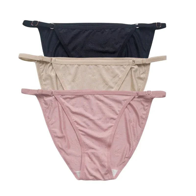 3Pcs/Set Panties Women Low Rise Briefs Seamless Underwear Breathable Panty Female Underpants High Cut Sexy Lingerie