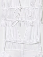 Bowknot White Backless Beach Summer Women's Dress Deep V Neck Cotton Short Vestidos Sexy Sleeveless Halter New in Dress 2025