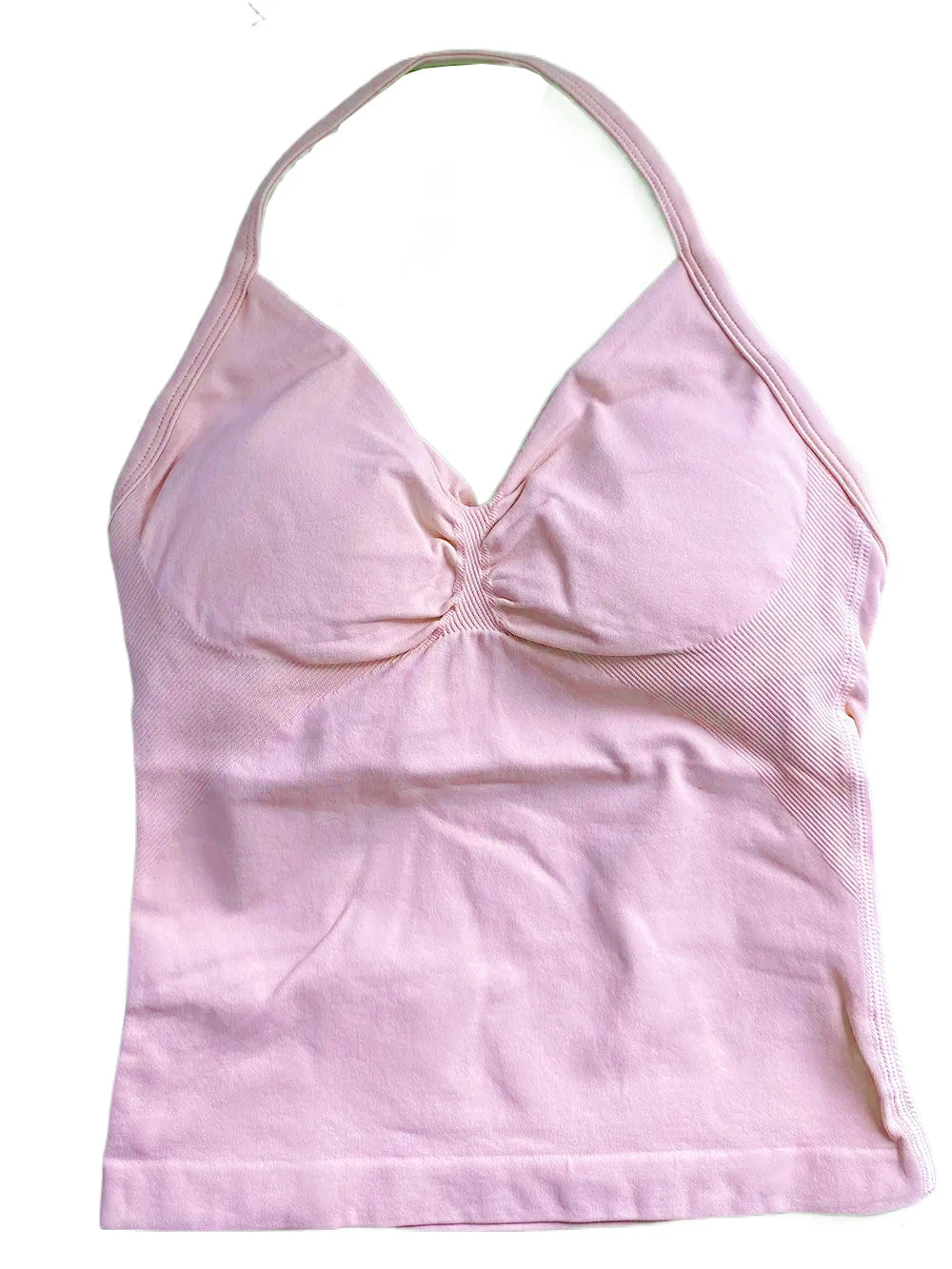 Longline Gym Top Women Clothes Sports Shirts Yoga Crop Top Vest Sports Bra Padded Halter Fitness Backless Workout Tank Top Woman