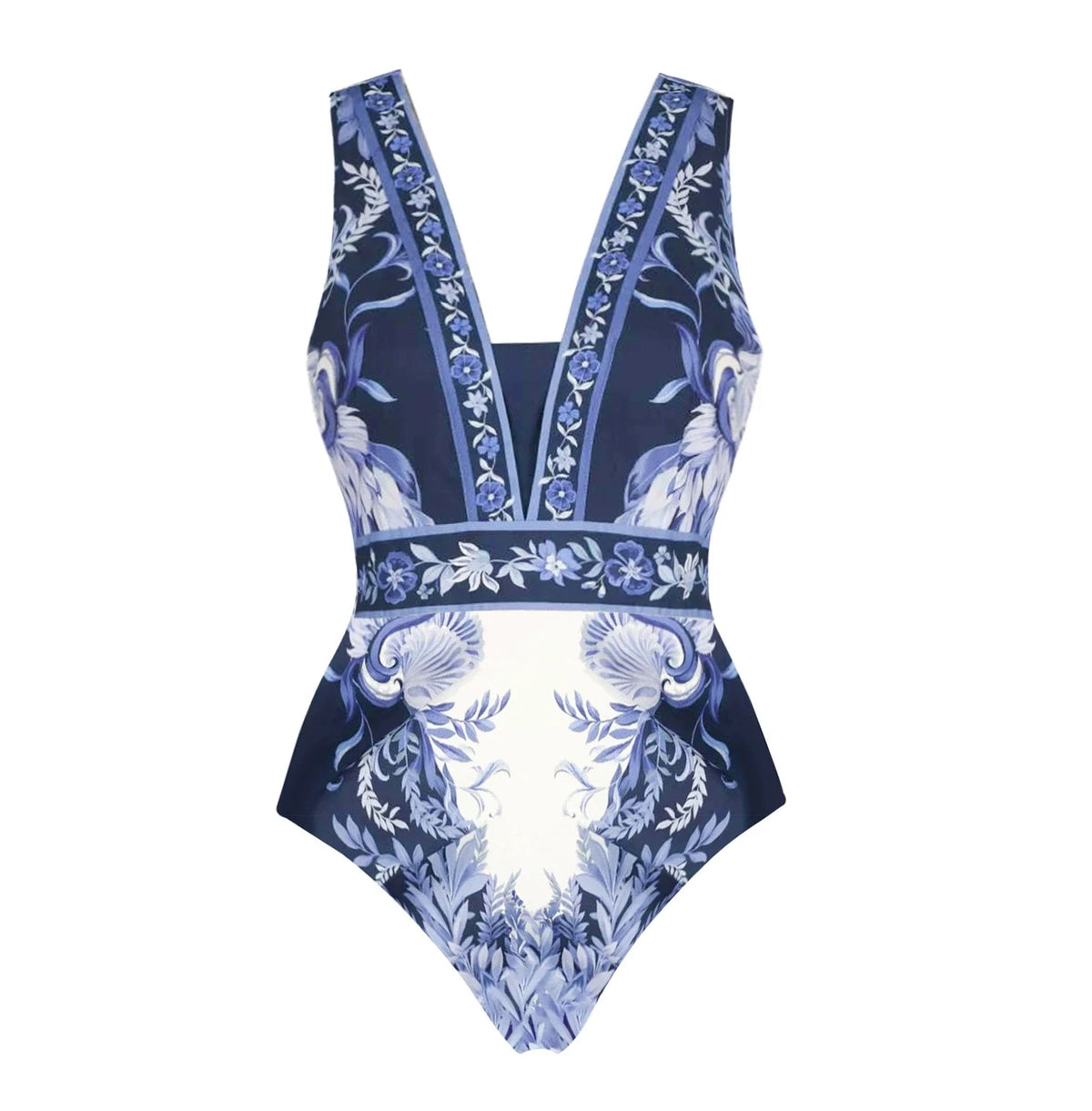 New Swimsuit High-End Design 2Pcs Floral Print Ruffle Slimming Holiday Sexy Hot Spring One Piece Swimsuit for Women