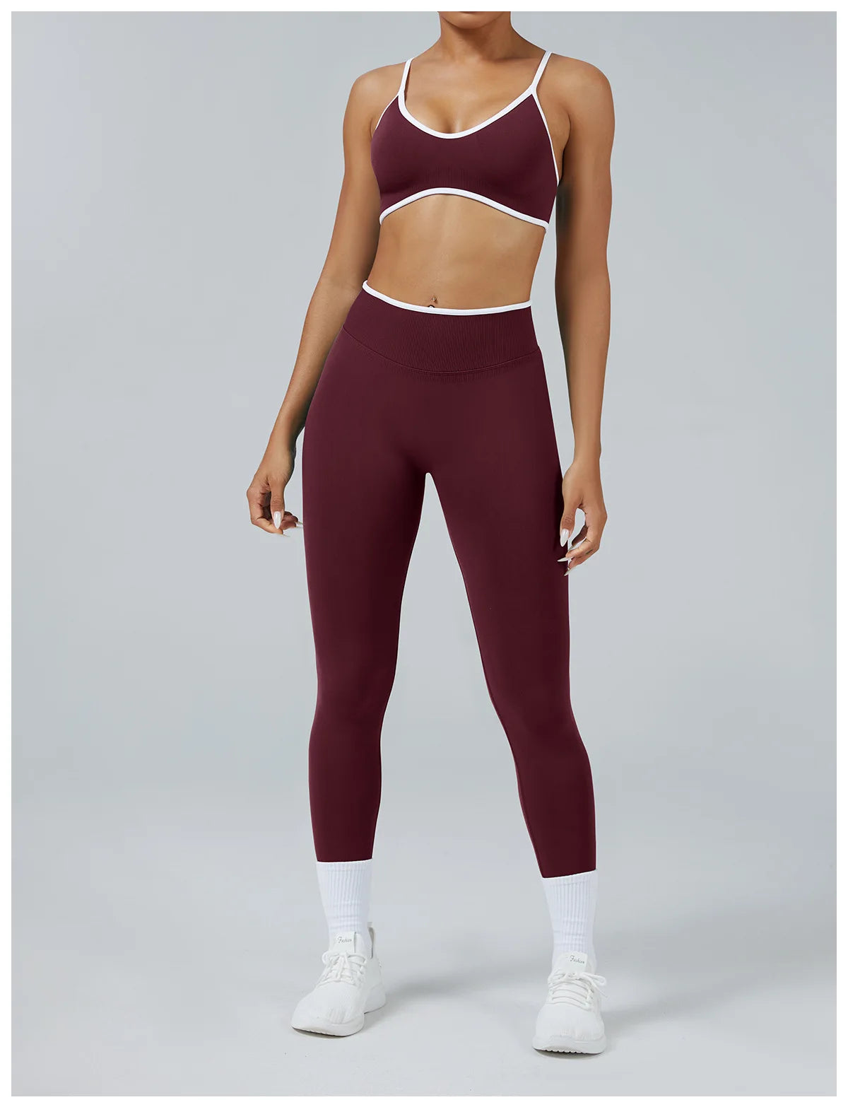 2PCS Yoga Suit Seamless Sports Set Gym Outfits Women Tracksuit Running Workout Clothes Sports Bra Athletic Wear Yoga Clothing