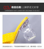 Transparent Strange High Heels Sandals Women SummerPlus Size Weave Female Slippers Fashion Yellow Open Toe Slides