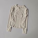 Women's Slim Fit Long Sleeved Yoga Exercise Top Elastic Half Zipper Fitness Suit for Active Wear