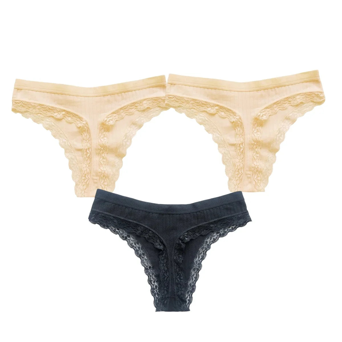 3Pcs/Set Cotton Panties Women G-string Female Underpants Sexy Lingerie Seamless Underwear Low Rise Panties M-XL Intimates