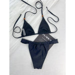 2026 Sexy Halter High Cut Leg Bikini Female Swimsuit Women Swimwear Two-Pieces Bikini Set Padded Bather Bathing Suit Swim V8386