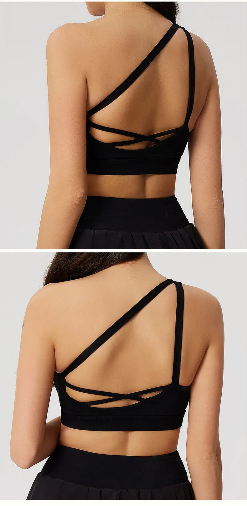 Women's Beautiful Back Gym Sports Underwear Women Shockproof Sport Bra Women Oblique Shoulder Straps Running Fitness Yoga Bra