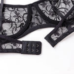 Bra For Womens Underwear Lace Bra Underwire BH Hollow Out Embroidery Perspective Sexy Lingerie Tops Plus Size Brassiere