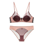 French Mesh SexyBrief Sets Smooth Underwear Push-up Thin Cup Bra Soft Underwire Bra Women's Intimates 2026
