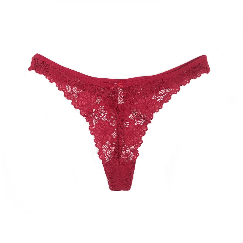 Lace Thong Women Lace Low Waist Panties Sexy Transparent Underwear Ladies Briefs Lingere Panty Underware Womens Lingerie