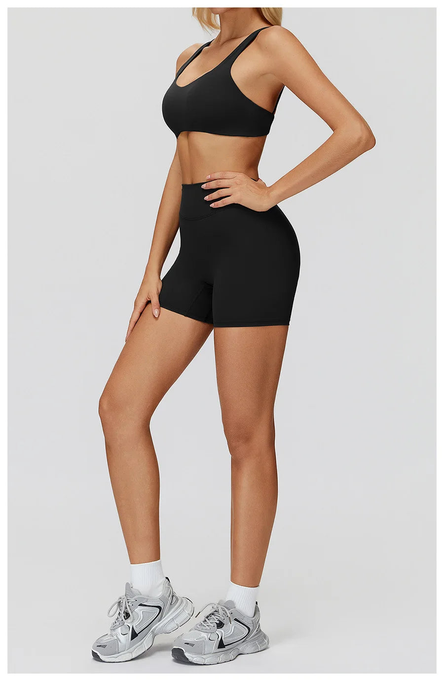 Women Yoga Suit Tracksuit Sports Bra High Waist Legging Shorts Outfit Gym Set Fitness Running Workout Clothes Push Up Sportswear