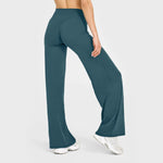 Buttery Soft Cream Yellow Women's Yoga Pants Breathable High Waist Straight-Leg Casual Loose Fit Sports Trousers