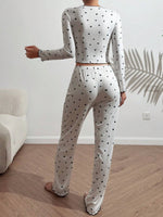 Spring Autumn Pajamas Sets for Women Long Sleeve Tops Long Pants 2 Piece Set Home Suit Night Wear Sleepwear Pijamas