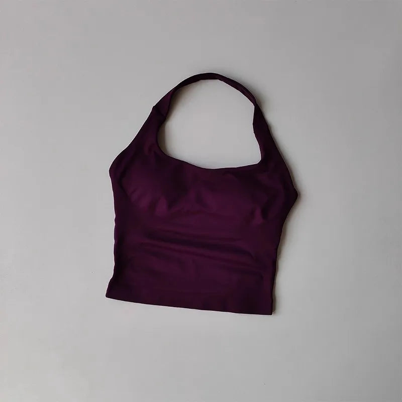 Neck Halter Yoga Vest Shockproof Running Sports High-strength Sports Underwear Fitness Pilates Suspender Beautiful Back Summer