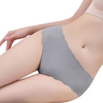 3Pcs/Set Seamless Ice Silk Panties Women Low Waist Briefs Female Underpants Invisible Underwear Sexy Lingerie M-XL Intimates