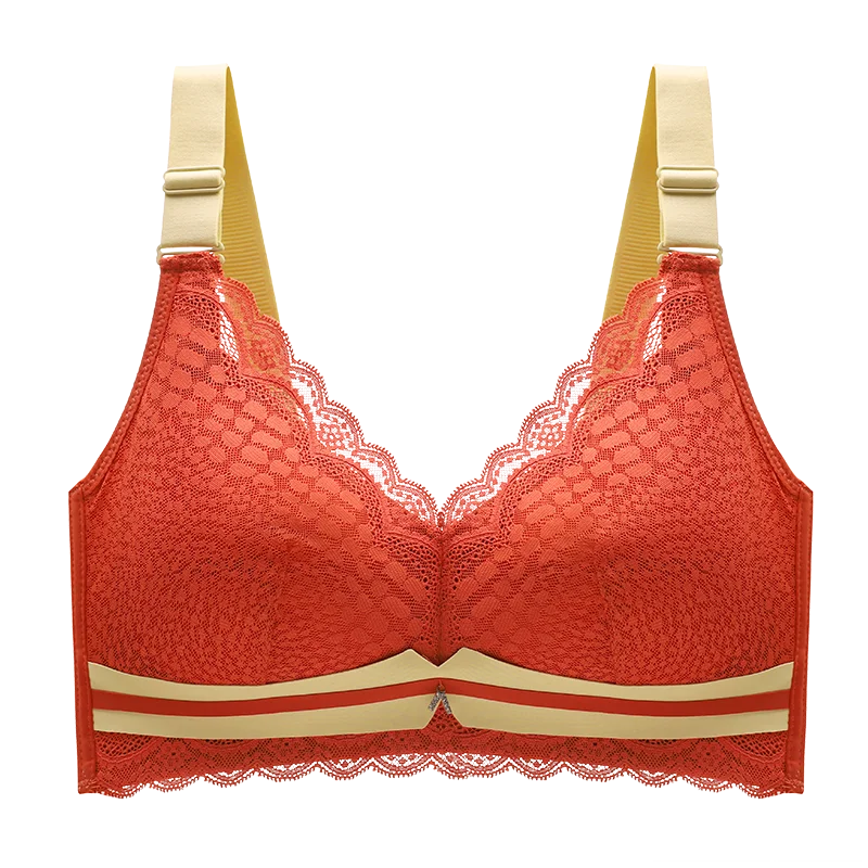 Women's Plus Size Minimizer Bra Full Coverage Lingerie Wire Free Push Up Bra for Femme Brest Pumping Underwear Plus Size 44 46DE