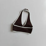 Shockproof Breathable Sports Bra Halter Neck Vest with Chest Pad for Gym Running Yoga Pilates Training Fitness Back Beauty