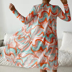 New Women's 3 Pieces Swimsuit Allover Print Tankini+Long Gauze Coat Cover-Up Swimwear High Waist Shorts Bathing Suit Beachwear