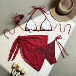 Mesh Sexy Bikinis Female Swimsuits Women Three-Piece Swimwear Beach Swimming Wear Bathing Suits Brazilian Bikini Set Pool Bather