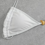 Solid Color Stretch Rope Butterfly Jewelry Bikini Sexy Split Triangle Bag Straps Swimsuit Women Maillot De Bain Femme 2 Pieces