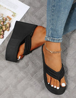 Women Fashion Slippers Super High Heels Beach Flip Flops Soft EVA Summer Shoes Woman Platform Slides 11CM Ladies Sandals SH07021