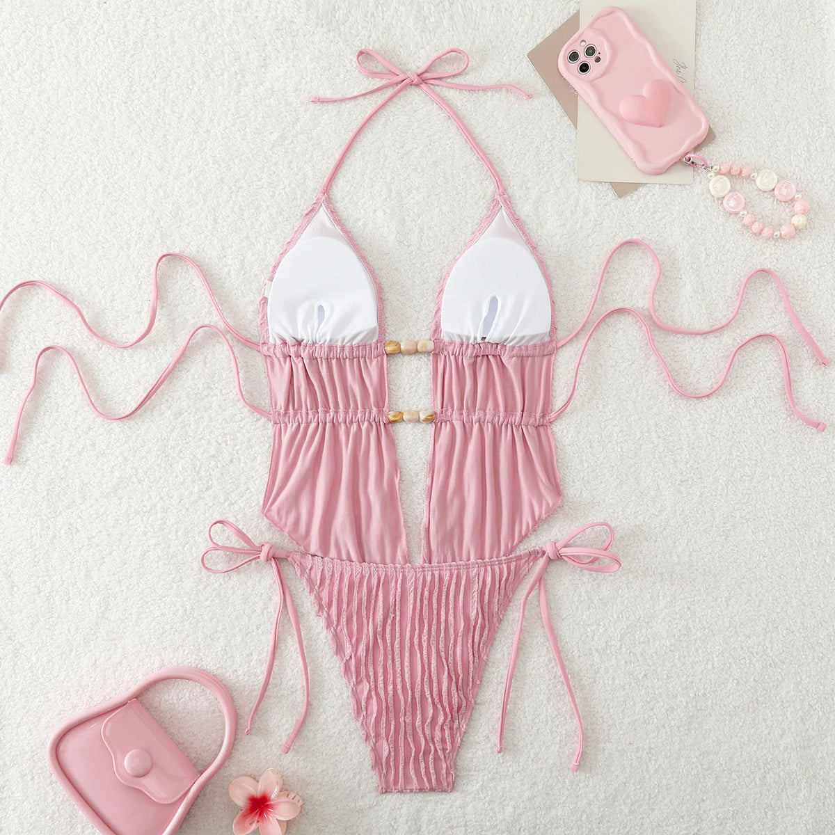 New Sexy Shell Linked String Bikini 2026 Women Swimwear Female Swimsuit Two Pieces Thong Bikini Set Bather Bathing Suit Beach