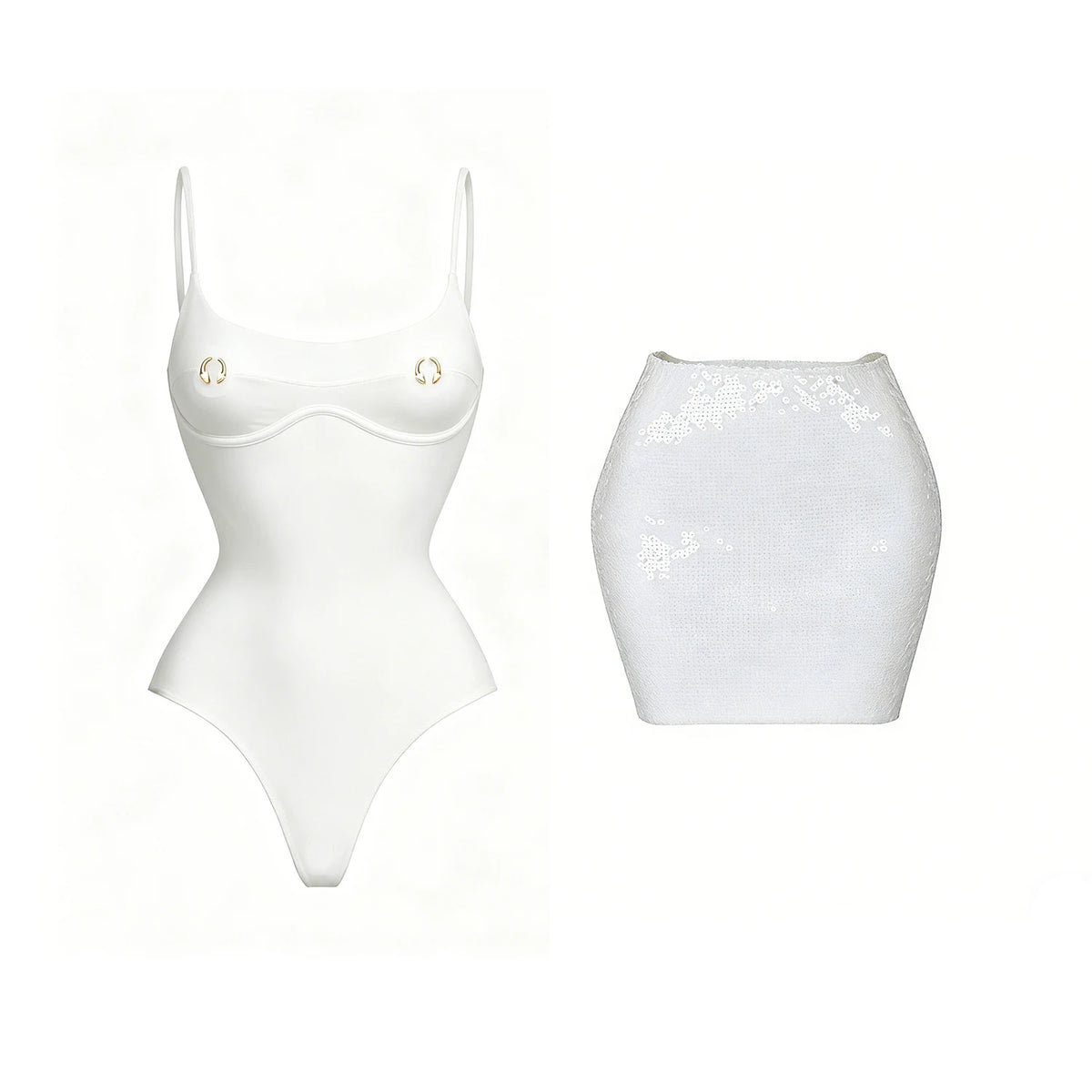 Sexy 3Pcs Swimsuit With Mini Skirt Women Bikini Push Up Swimwear Solid Biquini High Cut Monokini Swim Suit Bathingsuit Beachwear