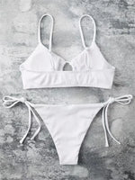2024 Sexy Bikini Women Low waist Swimsuit Female Solid Brazilian Bikinis Set 2 Pieces Swimming Beach Bathing Suit New Beachwear