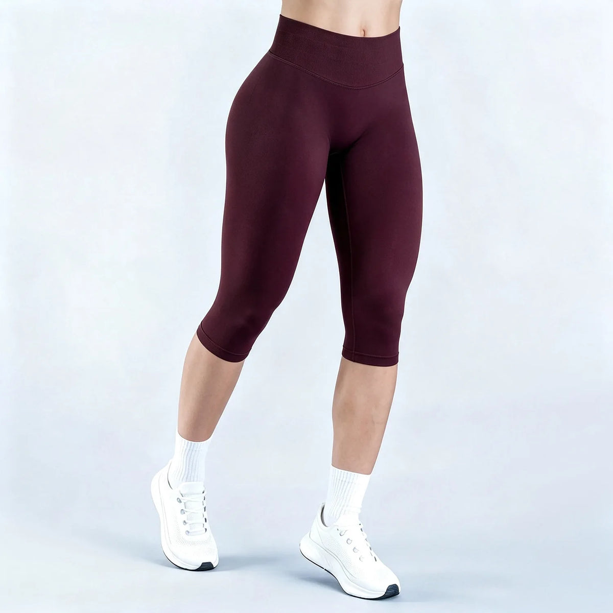 NCLAGEN Seamless Yoga Capri Pants Women Quick Dry Running Sportswear Outdoor Fitness Leggings Gym Clothes Workout Sports Tights