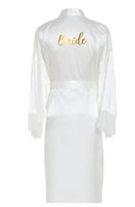 Women Long robe Satin Robe Bridal Robe Bridesmaid Robes Lace Robe Wedding Robe Sleepwear Bathrobe Dressing Long Gowns