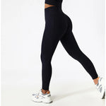 Cozy SkinFriendly Breathable Pocket Yoga Leggings Gym High Waist Sports Leggings Women Elasticity Fitness Running Hip Lift Pants