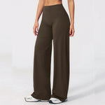 Wide-leg Pants Women Bell-bottoms High Waist Yoga Pants Workout Gym Leggings Naked Feel Pilates Running Cycling Sports Trousers