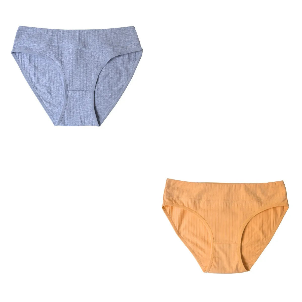 2Pcs/Set Cotton Panties Women Low Rise Underwear Solid Color Comfort Breathable Briefs Sexy Lingerire M-XL Seamless Intimates