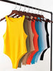 summer solid sexy bodycon women bodysuits female 8 color green slim casualbodysuit chic lady club short playsuits femme