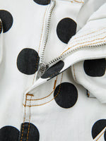 Polka Dot High-Waisted Jeans