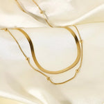 2 Piece 18K Gold-Plated Chain Necklace