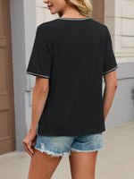 Contrast Trim Short Sleeve T-Shirt – Bright Tones
